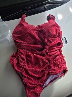 Torrid Retro Chic Twist Front One-Piece Swimsuit